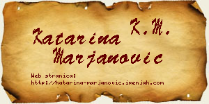 Katarina Marjanović vizit kartica